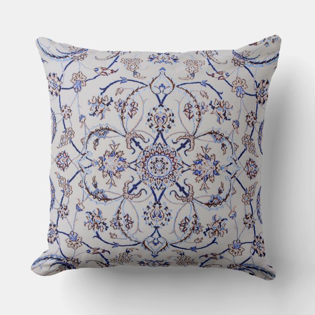 Almofada Decorativa com Desenho de Tapete Persa (Frente)