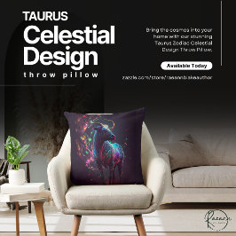 Almofada Decorativa com Design Celestial do Zodíac