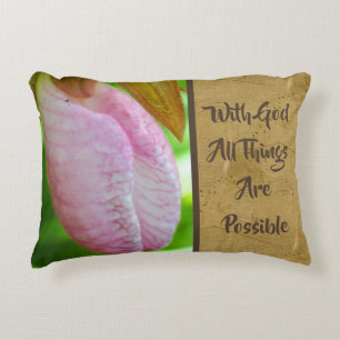 Almofada Decorativa Com Deus Todas As Coisas Possíveis De Inspiração