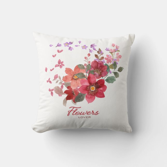 Almofada decorativa com flor (Frente)
