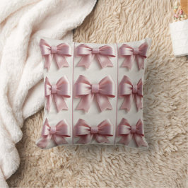 Almofada Decorativa com Laço Elegante Rosa Soft – 