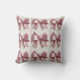 Almofada Decorativa com Laço Elegante Rosa Soft – 