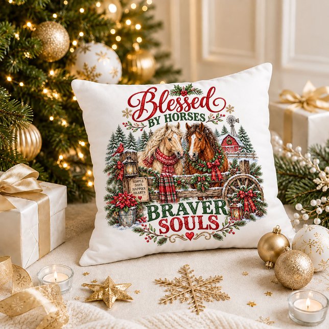 Almofada Decorativa com Monograma de Natal (Christmas Monogram Quote Decorative Throw Pillow)