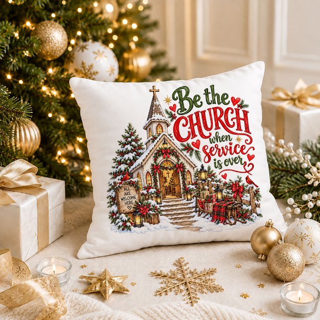 Almofada Decorativa com Monograma de Natal (Christmas Monogram Quote Decorative Throw Pillow)
