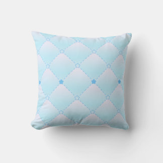 Almofada Decorativa com Padrão de Diamante Azul Cl