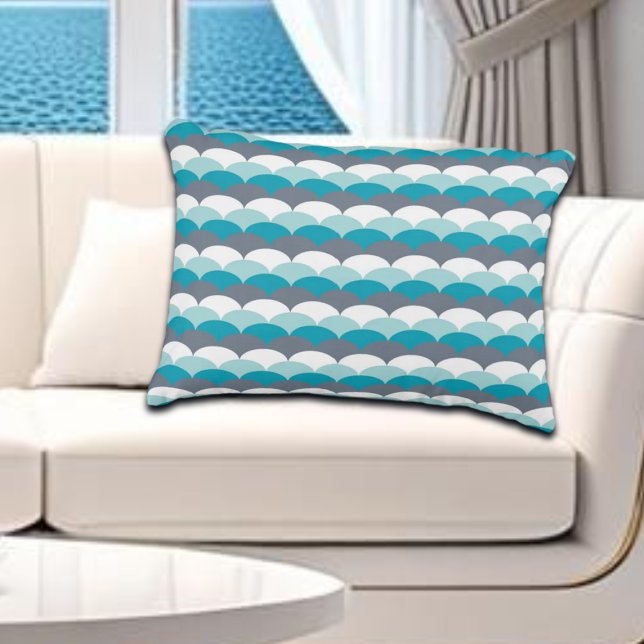 Almofada Decorativa Conchas de Padrão Náutico (Criador carregado)
