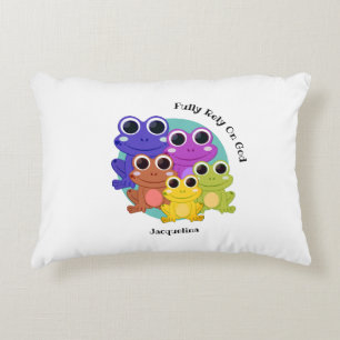 Almofada Decorativa CONFIE PLENAMENTE EM DEUS SAPO Personalizado Color