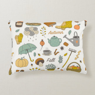 Almofada Decorativa conjunto de queda de vintage desenhado pela mão co