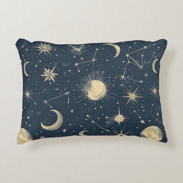 Almofada Decorativa Constelação Celestial - Noite Estelar (3) (Frente)