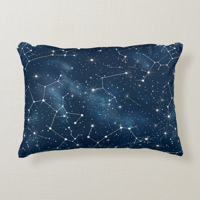 Almofada Decorativa Constelação Celestial - Noite Estelar (4) (Frente)