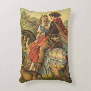 Almofada Decorativa Conto de Fadas Vitoriano Antigo, Irmão e Irmã