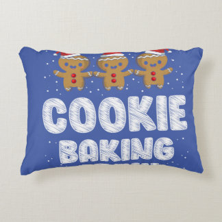 Almofada Decorativa Cookie Baking Crew Camisa Natal Família Gingerbr