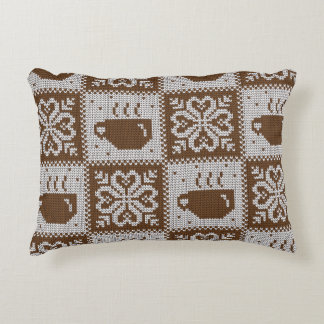 Almofada Decorativa Copos de inverno: padrões de bebidas quentes.