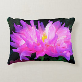 Almofada Decorativa Cor-de-rosa estonteante e cacto roxo Dahlia