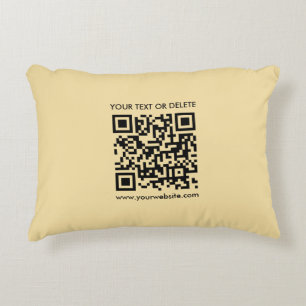 Almofada Decorativa Cor Dourada do Código QR Personalizado do Modelo M