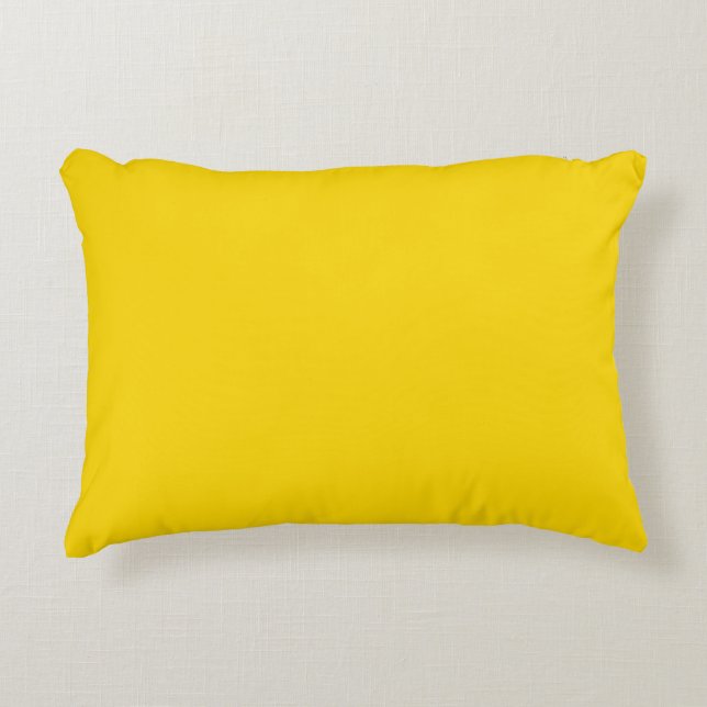 Almofada Decorativa Cor Sólida Amarelo Mínima Moderna (Frente)