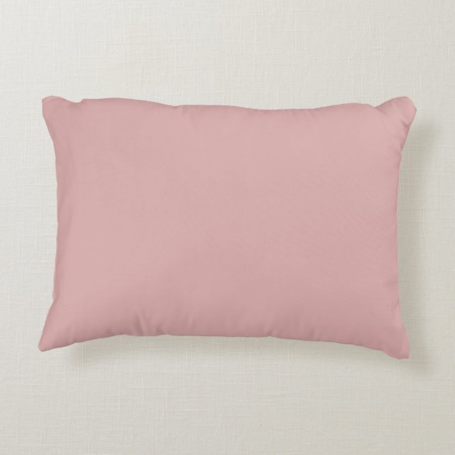 Almofada Decorativa Cor Sólida Simples Rosa Mauve Moderno (Verso)