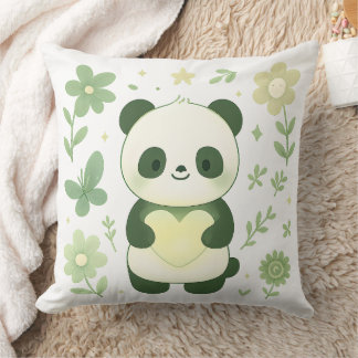 Almofada Decorativa Coração de Panda Caprichoso
