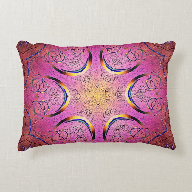 Almofada Decorativa Coração Radiante Caleidoscópio (Frente)