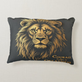Almofada Decorativa Coragem leva à grandeza - Motivação Inspiracional