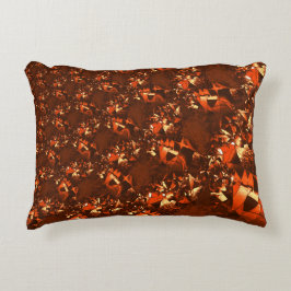 Almofada Decorativa Coral brilhante e acastanhado