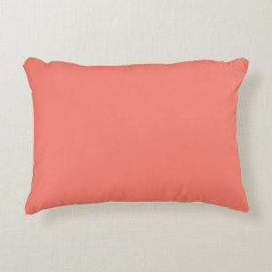 Almofada Decorativa Coral de salmão de cor sólida