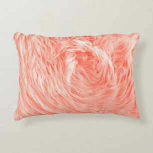 Almofada Decorativa Coral Fluffy Pele: Tendência 2019.