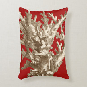 Almofada Decorativa Coral Pequeno em Vermelho