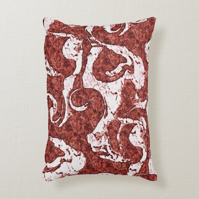 Almofada Decorativa Coral rochoso e manchas brancas (Frente(Vertical))