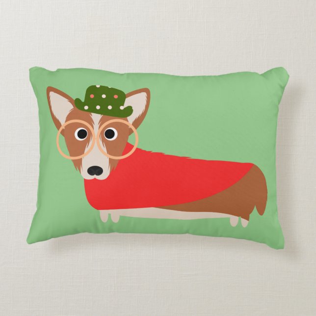 Almofada Decorativa Corgi do Natal (Verso)