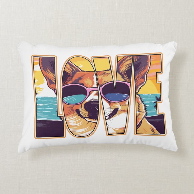 Almofada Decorativa Corgi Dog Love (Frente)