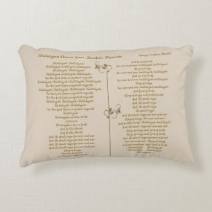 Almofada Decorativa Coro Hallelujah do Messias de Handel Goldtone