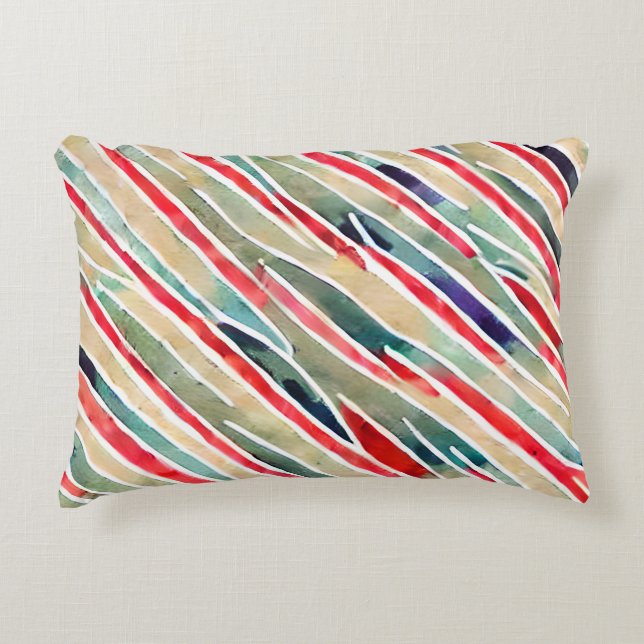 Almofada Decorativa Coroa abstrato, cor-de-rosa, artística (Frente)