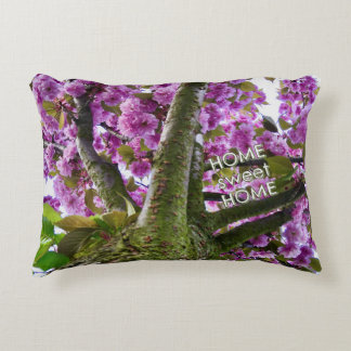 Almofada Decorativa Coroa de árvore florida rosa personalizada - Foto