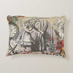 Almofada Decorativa Cortina Clássica de Arte das Aventuras de Alice no