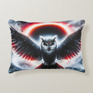 Almofada Decorativa Coruja Celestial Cósmica Mística