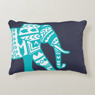 Almofada Decorativa Costume tribal do elefante da cerceta
