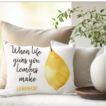 Almofada Decorativa Cota Amarelo Limão Engraçado Moderno<br><div class="desc">Cota Amarelo Limão Engraçado Moderno</div>