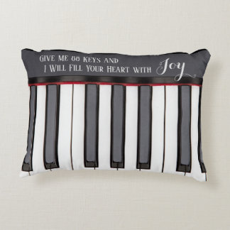 Almofada Decorativa Cotações de Música Piano Alegres
