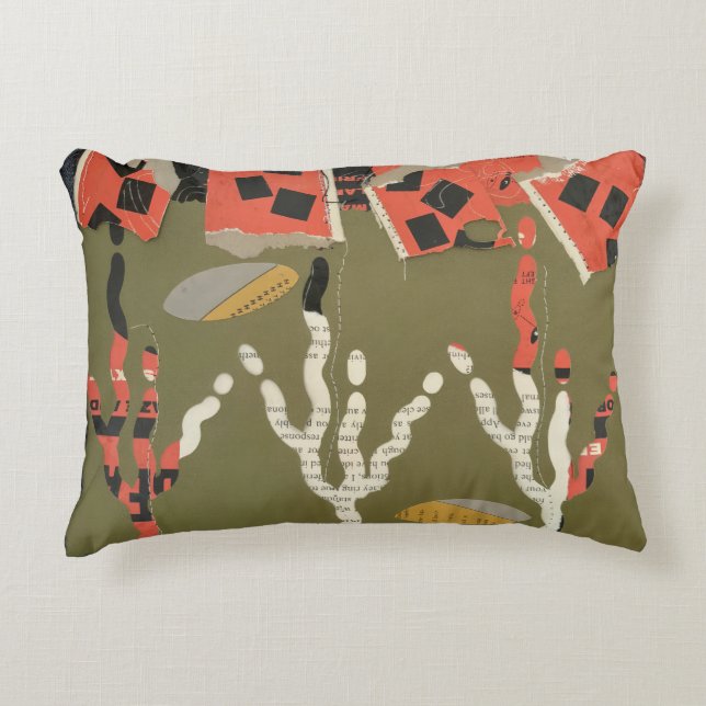 Almofada Decorativa cotton abstract floral design  (Frente)