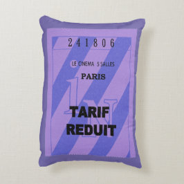 Almofada Decorativa Coussin avec ticket de cinéma vintage de Paris