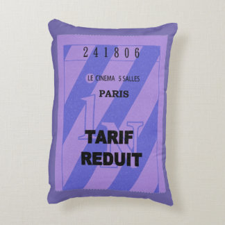Almofada Decorativa Coussin avec ticket de cinéma vintage de Paris