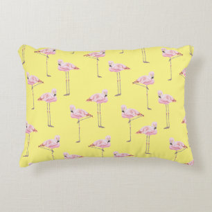 Almofada Decorativa Coxim COR-DE-ROSA E AMARELO do PARQUE do FLAMINGO