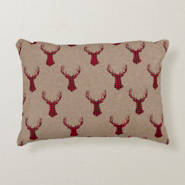 Almofada Decorativa Cozy Modern Deer Kraft Xadrez Natal