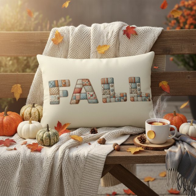 Almofada Decorativa Creative Faux Patchwork Alphabet Art (Criador carregado)