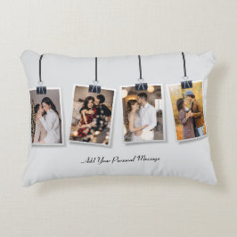Almofada Decorativa Crie Seu Próprio Colagem de 4 Fotos