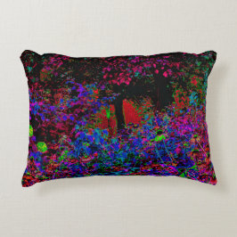 Almofada Decorativa Crimson Red e Black Garden Sunrise Psicodélica