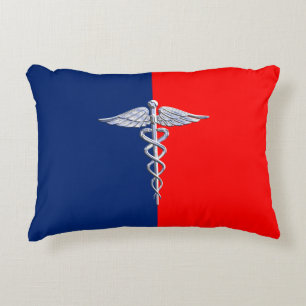 Almofada Decorativa Cromo Como Caduceus Símbolo Médico Decência da 