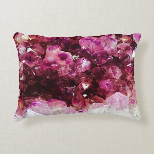 Almofada Decorativa Crystal amethyst purple mineral (Frente)