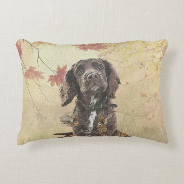 Almofada Decorativa Cupão de chocolate spaniel (Frente)